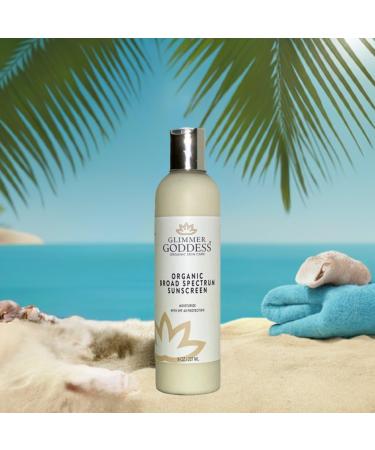 Glimmer Goddess Glow Organic Shimmer Sunscreen - SPF 40+ Broad Spectrum Vegan & Reef-Safe | 8 oz - Buy Online on GoSupps.com