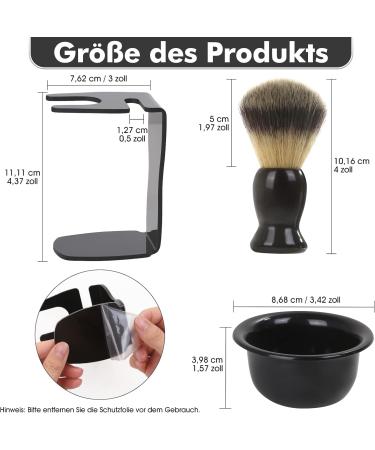 Lucomb 3-in-1 Razor Brush Set Ultimate Father's Day Shaving Gift | Shaving Brush Bowl & Stand for Wet Shaving Experience - Buy Online on GoSupps.com
