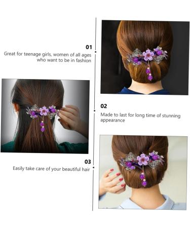 FRCOLOR Hair hairpin rhinestone hair barrettes vintage hair pin metal hair clips for women hair jewels for women flower hair clip rhinestones Miss tassel rhinestone flower Clips - Buy Online on GoSupps.com