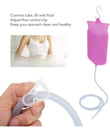2L Portable Enema Bag Kit - Silicone Intestinal Cleaning Kit for Home Use | Purple for Men & Women - Buy Online on GoSupps.com