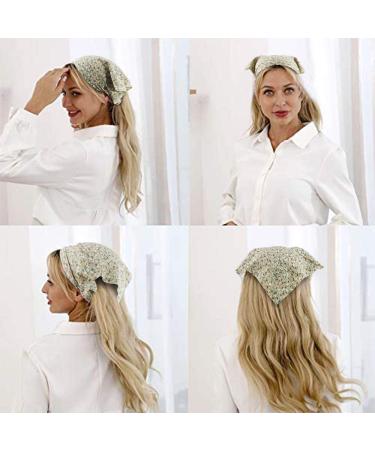 Tobatoba Floral Headband Set - 5 Pcs Chiffon Boho Hair Scarf Bandanas for Women - Buy Online on GoSupps.com
