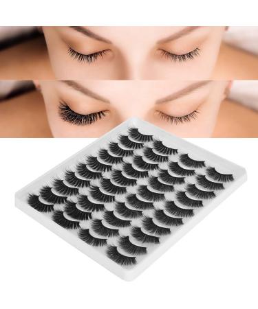 6D Eyelashes - 20 Pairs Professional Handmade Fake Eyelashes | Soft Thick Natural & Reusable for Home Use (MC-10) - Buy Online on GoSupps.com