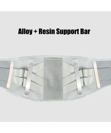 Buy Self-Heating Lumbar Support Belt for Sciatica Relief | Adjustable Pain Relief Belt with Removable Metal Strips for Women - Gray (Size M) - Buy Online on GoSupps.com