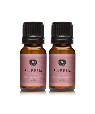 P&J Trading Fragrance Oil | Plumeria Oil 10ml 2pk - Candle Scents for Candle Making Freshie Scents Soap Making Supplies Diffuser Oil Scents