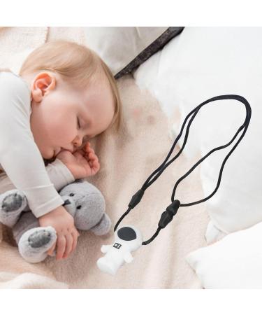 Baby Teething Pendant: Safe Silicone Necklace to Reduce Anxiety and Soothe Baby's Gums (White) - Buy Online on GoSupps.com
