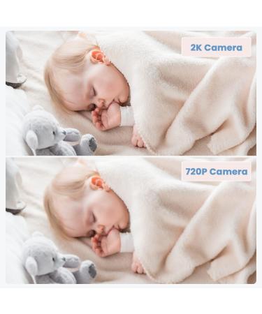 ieGeek 2K Wifi Baby Monitor with Camera, Night Vision, Phone App & 5 Screen Control - Smart Video Baby Monitor with Automatic Tracking, PTZ, Crying Detection, Temp and Humidity Sensor - Perfect Baby Gift - Buy Online on GoSupps.com