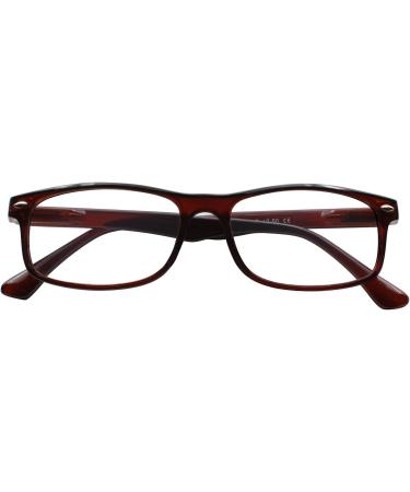 TBOC Reading Glasses +4.00 for Men & Women - Stylish Brown Frames | Ideal for PC & Mobile Use | Presbyopia Aid (1 Pack) - Buy Online on GoSupps.com