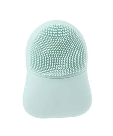 Angoily Silicone Face Brush Face Scrub Brush Face Brush Scrubber Silicone Cleansing Brush Face Scrubbers Face Cleaner Brush Blackheads Deep Pore organ Double Sided Silica Gel 8x6cm Green