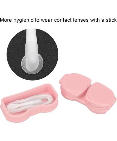 Shop Brrnoo Portable Dustproof Contact Lens Box Set - Pink Lens Container with Tweezers & Tool | International Shipping Available - Buy Online on GoSupps.com