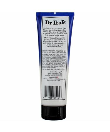 Dr. Teals Pure Epsom Salt Foot Cream Gift Set - 4 Pack 8oz Ea. - Shea Butter, Aloe Vera, Essential Oils - Moisturize, Soften, Eases Aches & Pains - Buy Online on GoSupps.com