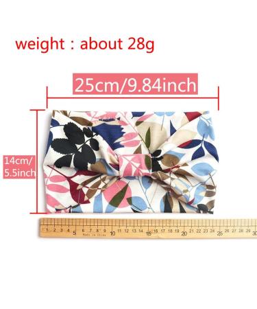 6-Piece Boho Flower Leopard Knot Hair Bands for Women | Elastic Wide Yoga & Running Head Wraps - Multi-Colored - Buy Online on GoSupps.com