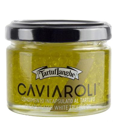 olivenoel.de TartufLanghe - White truffle pearls (Tuber magnatum Pico) with extra virgin olive oil vinegar spices - 50 g