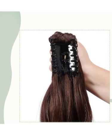Shop Sego 45cm Ponytail Hair Extension - Wavy Medium Brown Clip-In Braid & Voluminous Claw - 140g Synthetic Hair - Buy Online on GoSupps.com