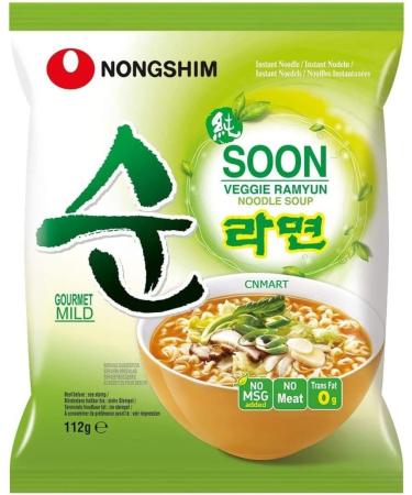 Nong Shim Soon Veggie Ramyun Instant Noodle Soup Mild Halal 112g (Pack of 10) by CNMART - Buy Online on GoSupps.com