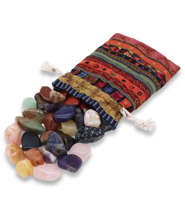 Lavisa drum stones healing stones Halbedelstein mixture |Gemstones crystals for water treatment |100% natural stones mineral stones |Gem water (M 220 grams) M 220G