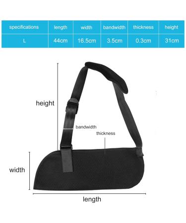 Adjustable Arm Sling for Left Shoulder Support - Breathable Black Arm Loop for Men & Women | JORTMRD - Buy Online on GoSupps.com