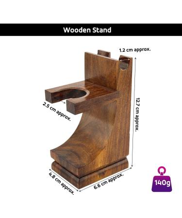 Haryali London Men's Wooden Shaving Set - Straight Razor Black Badger Hair & Stand | Best International Shipping - Buy Online on GoSupps.com