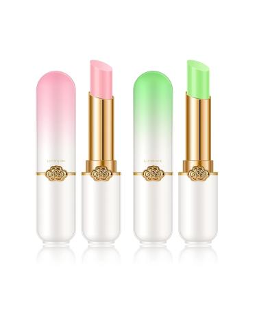Ownest Beauty KYDA 2 Pcs Color Changing Lipstick Set - Moisturizing Fruity Lip Balm with Temperature Change Formula for Lasting Nourishment - Jelly Magic Color Change in Pink - Buy Online on GoSupps.com