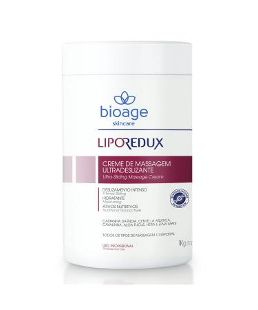 Bioage Liporedux Massage Cream Ultra Sliding Non-Greasy Texture (35 Oz)   Moisturizing  Nutritional Nano Actives
