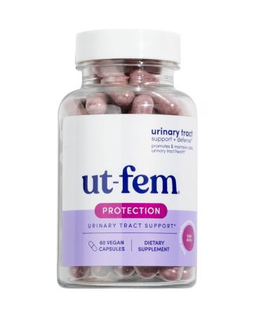 UT-Fem Protection - Urinary Tract Support Supports & Protects Your Urinary Tract Daily 3-in-1 Formula for Urinary Health Natural Supplement with D-Mannose Cranberry + Hibiscus - 60 Vegan Capsules