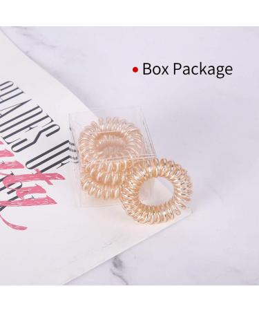 EZbobbles 12 Pack Spiral Hair Ties | Telephone Cord Ponytail Holders for Girls & Women | Color 9 - No Crease Durable & Stylish Hair Accessories - Buy Online on GoSupps.com