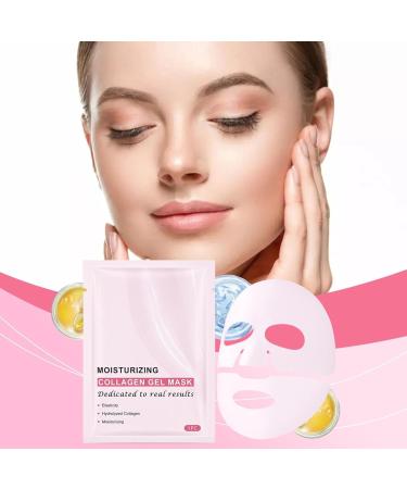 Pink Masque Collagen Facial Korean Skincare Coreen Masque Collagen Pink Mask Collagen Korean Facial Mask Pore Care Moisturizing And Evens Skin Tone Korean Skincare (4PC) - Buy Online on GoSupps.com