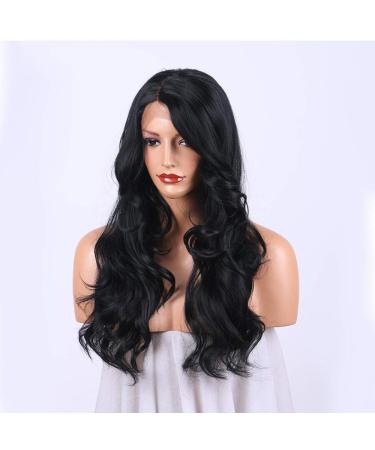 SHIYID Black Long Wavy Wig for Women | Synthetic Lace Glueless Capless Fake Hair - Shop Now! - Buy Online on GoSupps.com
