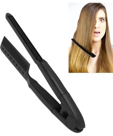Heat Resistant Hair Straightening Comb V Shaped with Rounded Comb Teeth Multipurpose Lightweight Portable ABS Material for Salon Home Travel - Buy Online on GoSupps.com