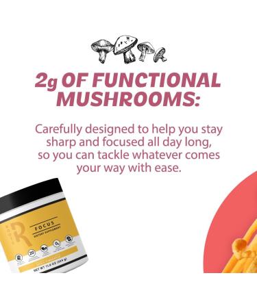 Roots Focus Nootropic Brain Supplement - Fruit Punch | Lion's Mane Cordyceps & Reishi Mushrooms + Extended-Release Caffeine - 50 Servings - Buy Online on GoSupps.com