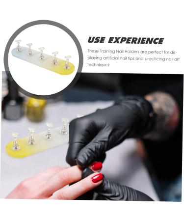 Ipetboom 1 Set Nail Practice Holder Nail Holders for Nail Painting Nail Display for Nail Painting Nail Rest Training Nail Display Diy Display Stands for False Nail Tip Aurora Oval Plastic - Buy Online on GoSupps.com