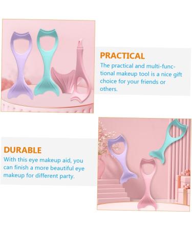 Beavorty Mascara Brush Stamp Eyeliner Mutitool Lashes Tool 4pcs Eyebrows Shape Sticker Lipstick Wearing Aid Lash Shield Guard Silicone Eyeliner Aid Tools Make up Tools for Eyes Makeup Aids 15X5.7CMx4pcs Bluex4pcs - Buy Online on GoSupps.com