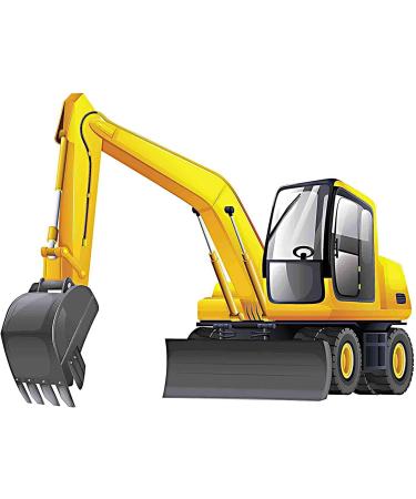 Set of 6 Construction Vehicles Children's Room Decoration Pictures | DIN A4 Truck Crane Digger Roller Car Stacker | Boy Baby Room Poster | Vehicle Decor for Construction Site Theme - Buy Online on GoSupps.com