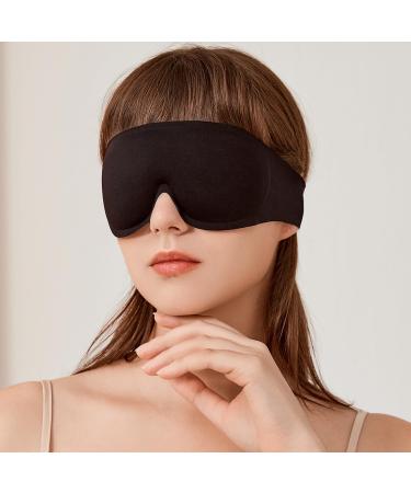 Buy Minimalist Black Sleep Eye Mask | No Pressure Design & Comfortable Non-Adjustable Headband - Perfect for Travel - Buy Online on GoSupps.com