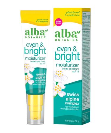 Alba Botanica Even & Bright Moisturizer  Broad Spectrum SPF 15  2 Oz Sea Moss Natural Moisturizer - Buy Online on GoSupps.com
