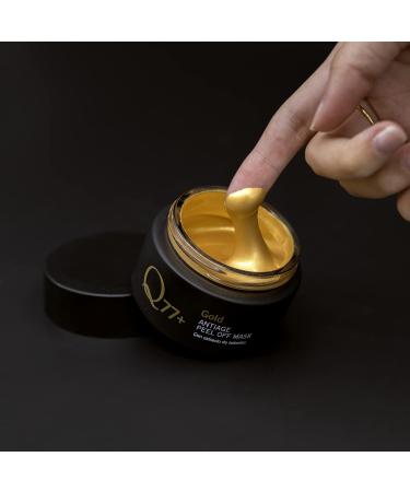 Q77+ - Face Mask - Gold Peel Off Mask - Eliminates toxins and imperfections - Firming and moisturizing effect - With Gold particles and Hyaluronic Acid - 50 ml - Buy Online on GoSupps.com