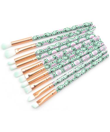Housoutil 10pcs Green Supplies Hair Handle Beauty Eye Plastic Care Eyeshadow Cosmetic Makeup - Buy Online on GoSupps.com