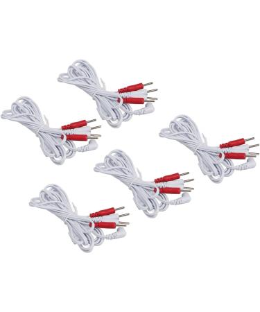 5-Piece Electrode Cable Set - 1 to 4 Pin 4.9ft Length 2.5mm Plug for TENS Unit - Boost Blood Circulation - International Shipping Available - Buy Online on GoSupps.com