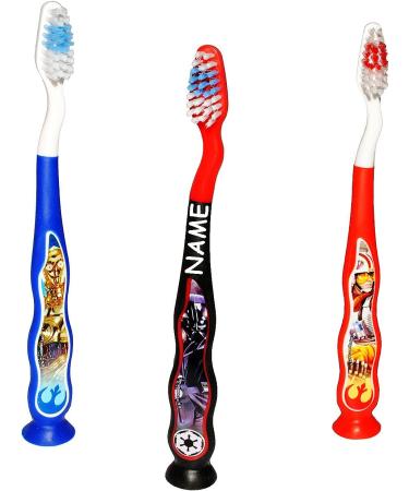 Star Wars Tooth Brushing Set - 3-Piece Baby & Kids Toothbrushes with Suction Cups | High Quality Bristle | all-meine.de GmbH - Buy Online on GoSupps.com