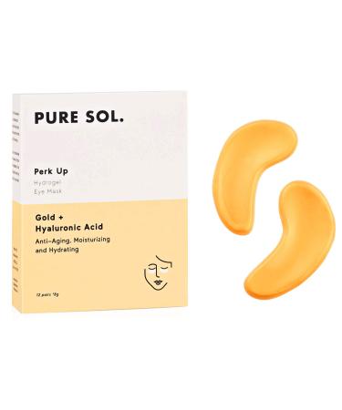 PURE SOL. Hydrogel Gold Eye Mask - Hyaluronic Acid, Retinol - Anti-Aging, Moisturizing and Hydrating (12 pairs)