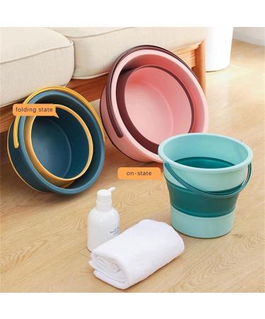 rumoe Bucket Plastic Bucket Telescopic Portable Foot Bucket Foldable Portable Car Wash Bucket Easy to Use -B Green - Buy Online on GoSupps.com