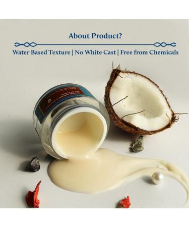 Blue Nectar Coconut SPF 30 Sunscreen Face Cream for Plant Based Sun Protection | Oil Free Vitamin E Face Moisturizer for Oily & Sensitive Skin (16 Herbs 50g) - Buy Online on GoSupps.com