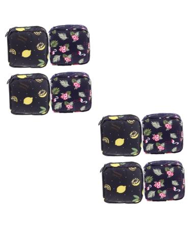 Healifty 8 Pcs Sanitary Napkin Storage Bag Lemon Purse Make up Organizers Bag Girl Makeup Kit Nursing Pad Holder Period Bags Menstruation Bag Tampon Pouches Sanitary Napkin Bags Toilet Bags Navyx2pcs 13x13x2.8cmx2pcs
