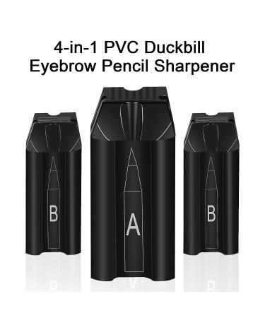 PVC Duckbill 4-in-1 Eyebrow Pencil Sharpener Set with 4 Eyebrow Pencils, Razor for Microblading - Ideal for Beauty Beginners and Professionals | 1 Set - Buy Online on GoSupps.com