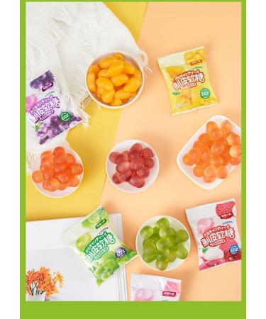 5 flavors Peeling fruit juice fudge 50% Juice Content gummy candy white peach Peeling Fruit Fudge Mango gummies grape Litchi sugar soft candy Toffee Healthy Candy Snacks Chinese Snacks gift (10bag) - Buy Online on GoSupps.com