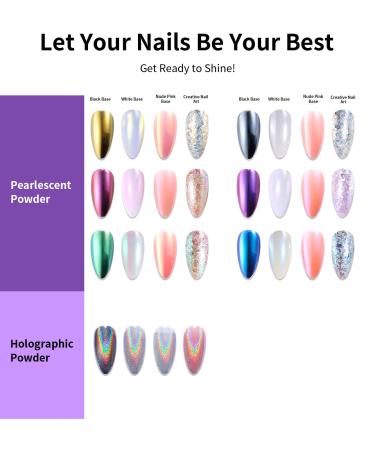 Bishengyf 6 Chrome Glitter Powder - Mirror Effect Chrome Pigments for Stunning Nail Art | International Shipping Available - Buy Online on GoSupps.com