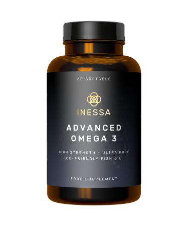 Omega 3 Fish Oil 1200mg (480mg EPA/360mg DHA per capsule) High Strength Ultra Pure Eco Friendly 60 capsules 2 months supply. GMP & Friends of The Sea Certification
