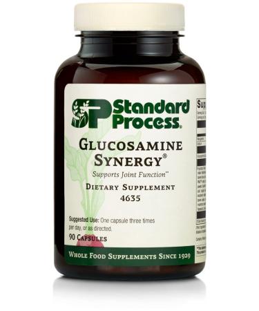 Standard Process Glucosamine Synergy - Whole Food RNA Supplement and Joint Support with Cyanocobalamin, Cholecalciferol, Shiitake, Manganese, Rice Bran, Organic Carrots - 90 Capsules