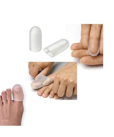 2x Gel toe cap with hole Kosmetex toe cap finger cap stretchable and elastic large