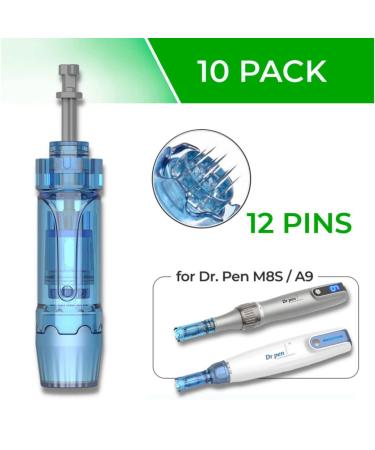 Dr. Pen Ultima M8S / A9 Replacement Cartridges - 10 Pack - 12 Pins (0.25mm) - Disposable Parts - Buy Online on GoSupps.com