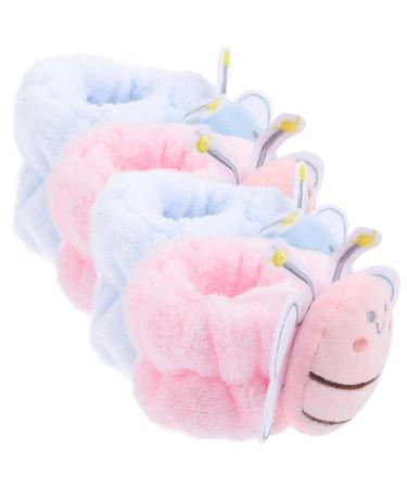 WOONEKY 2paires Bracelets Absorbants Pour Lavage Visage Unis Souples Et lastiques Maintiennent Bras Secs Lavables Main Et Machine